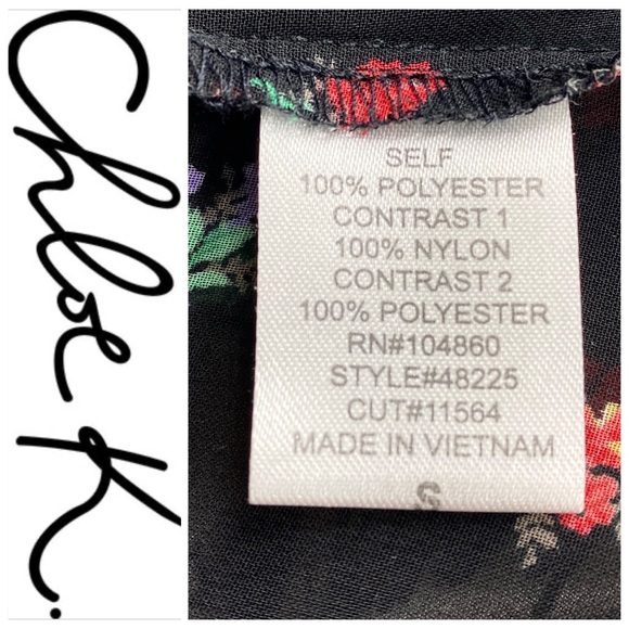 💕SALE💕 Chloe K Black Sheer Floral Sleeveless Top - Picture 4 of 8